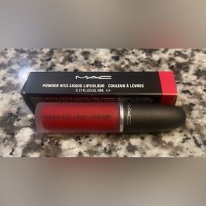 MAC Cosmetics Powder Kiss Liquid Lipcolour - Haute Pants Red